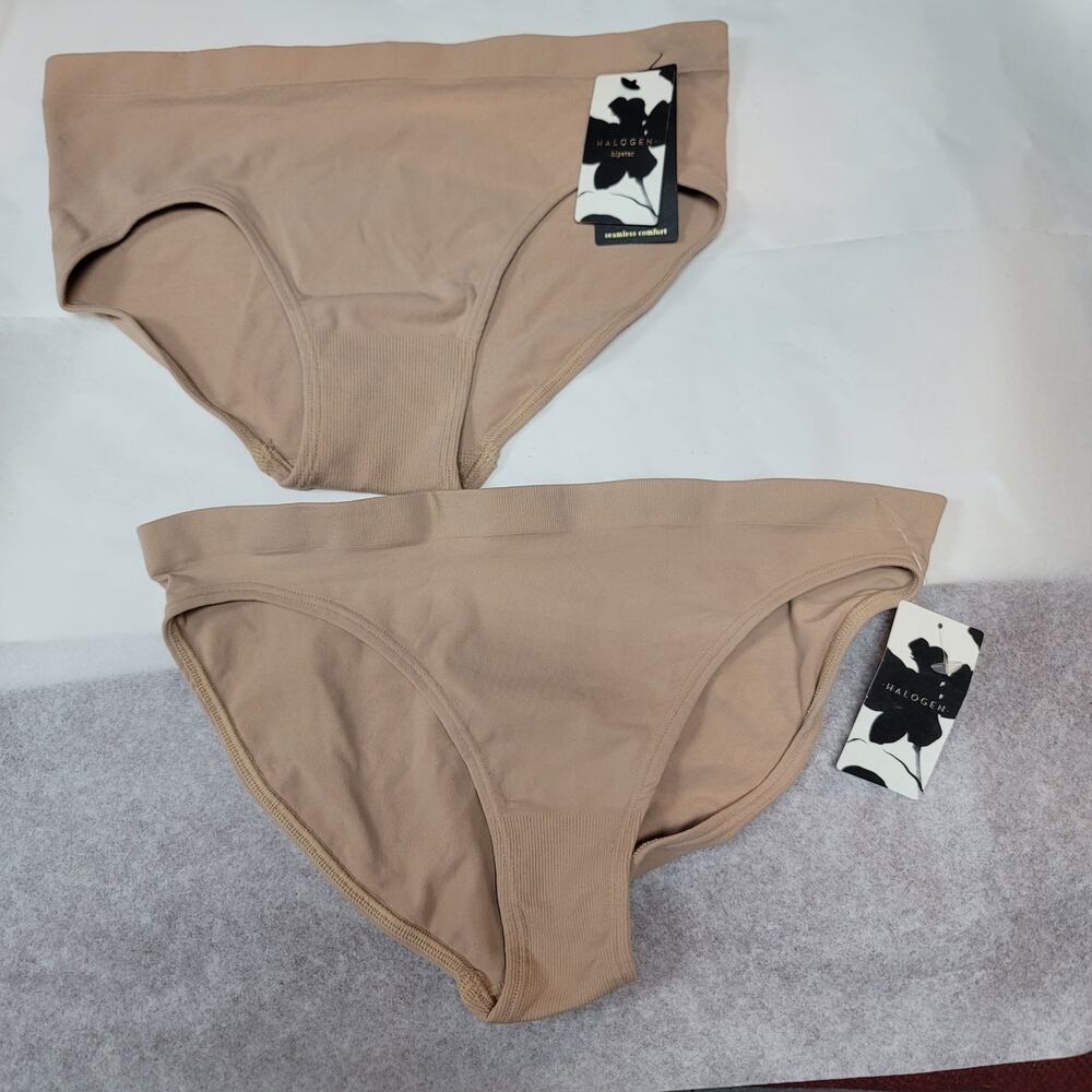 Halogen Tan Small Hipster/Bikini Two Pair Seamless Underwear Panties